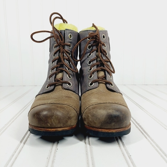 Sorel Gary Tan 1964 Premium Wedge Lace Up Ankle Boots I183 - Picture 3 of 12